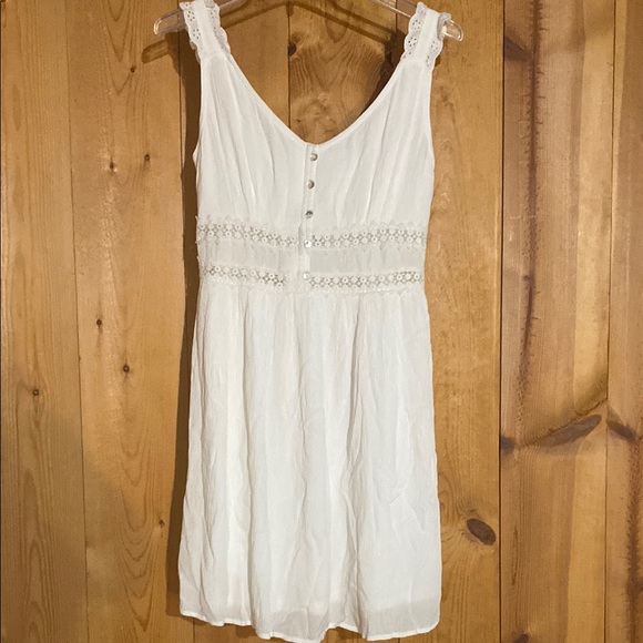 Maurices Dresses & Skirts - White Sleeveless Dress with Lace Details